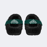 Death Moth Vintage Print - Fur Lined Slippers/Sandals