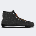 Figure&Wing&Letter Print - High Top Canvas
