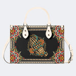 Skeleton Hand And Snake - Leather Handbag