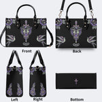 Unisex Tiger Print - Leather Handbag