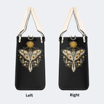 Sun And Moth Print - Leather Handbag