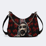 Unisex Horror Print - Leather Crossbody Bag