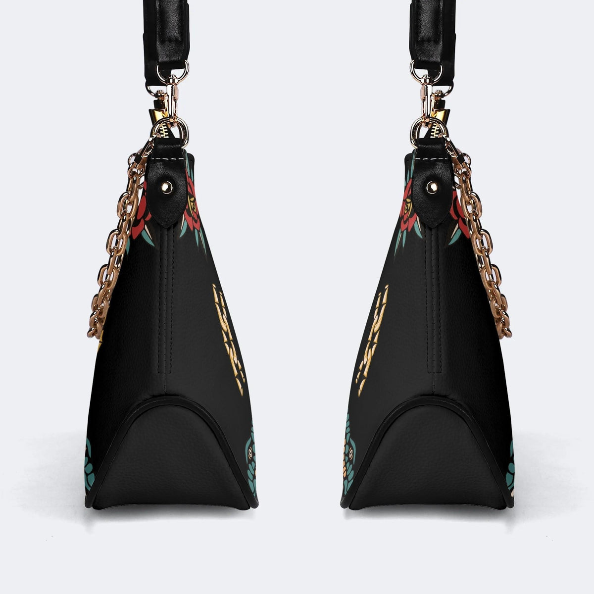 Trust No One Snake Print - Leather Crossbody Bag