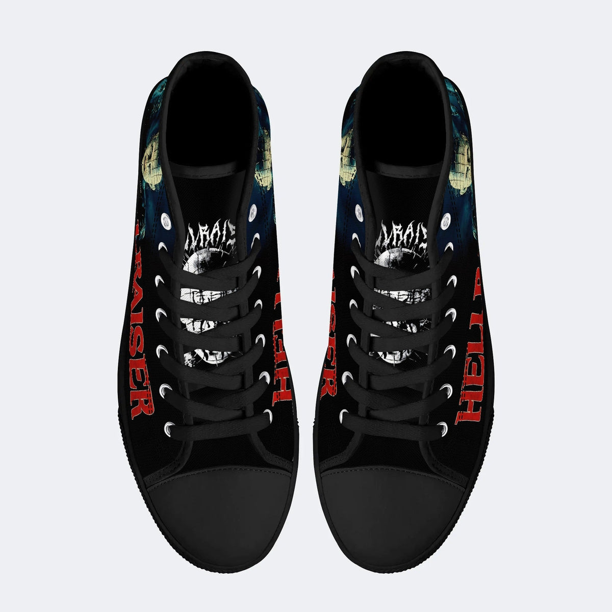 Unisex Black Metal Pinhead Print - High Top Canvas