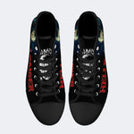 Unisex Black Metal Pinhead Print - High Top Canvas