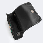 Irish Harp & Shamrocks Print - Leather Satchel Bag