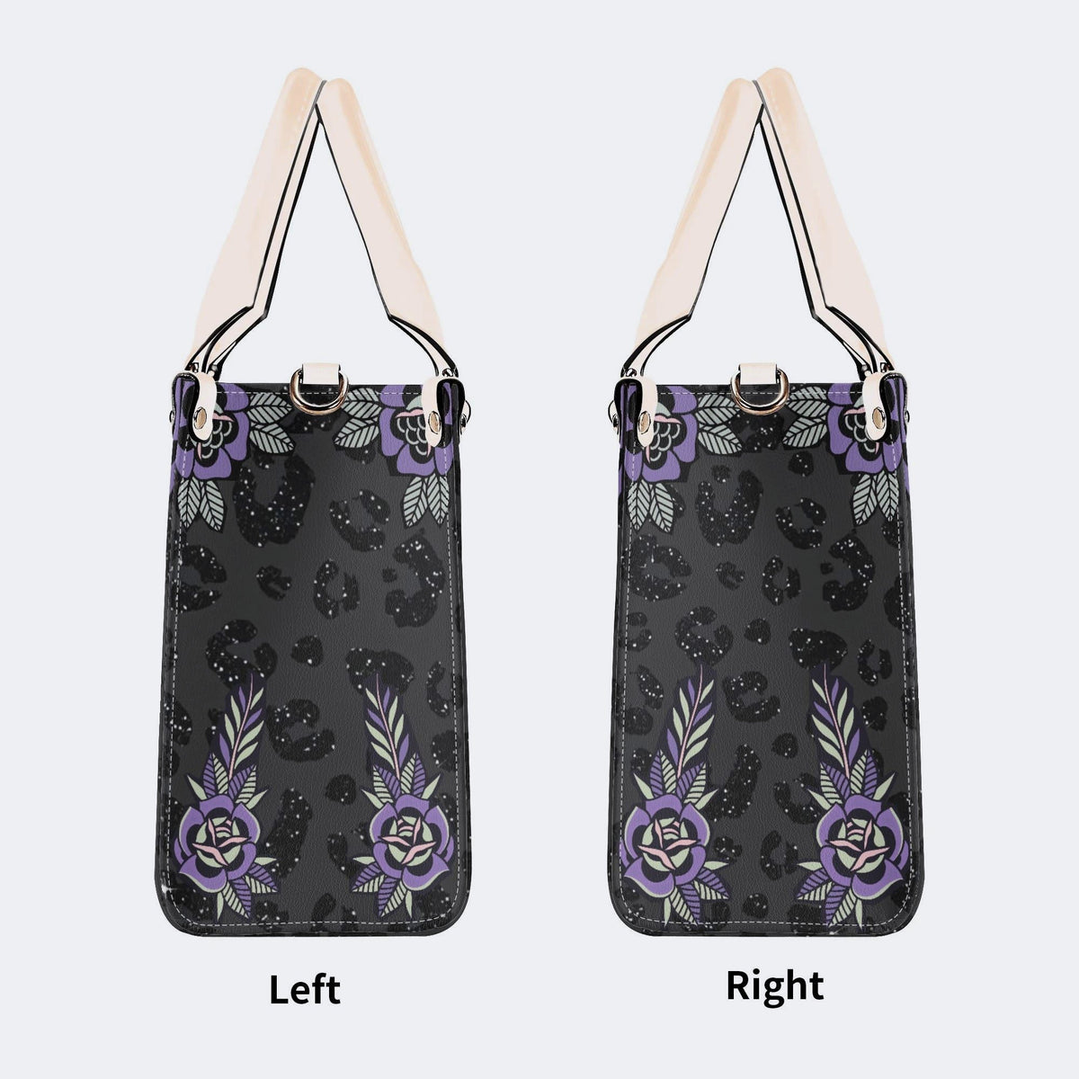 Death Moth Vintage Print - Leather Handbag