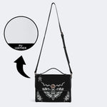 Death Moth Vintage Print - Leather Satchel Bag