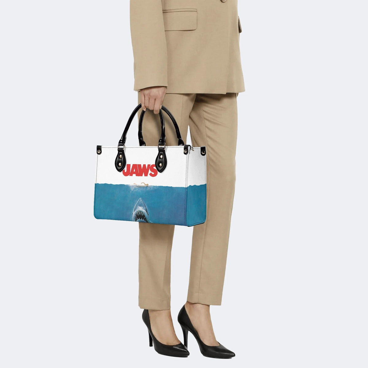 Quint's Shark Fishing Jaws Retro - Leather Handbag