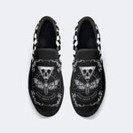 Unisex Death Moth&Skull Print - Slip On Shoes
