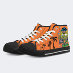Unisex Skateboarding Cat Print - High Top Canvas