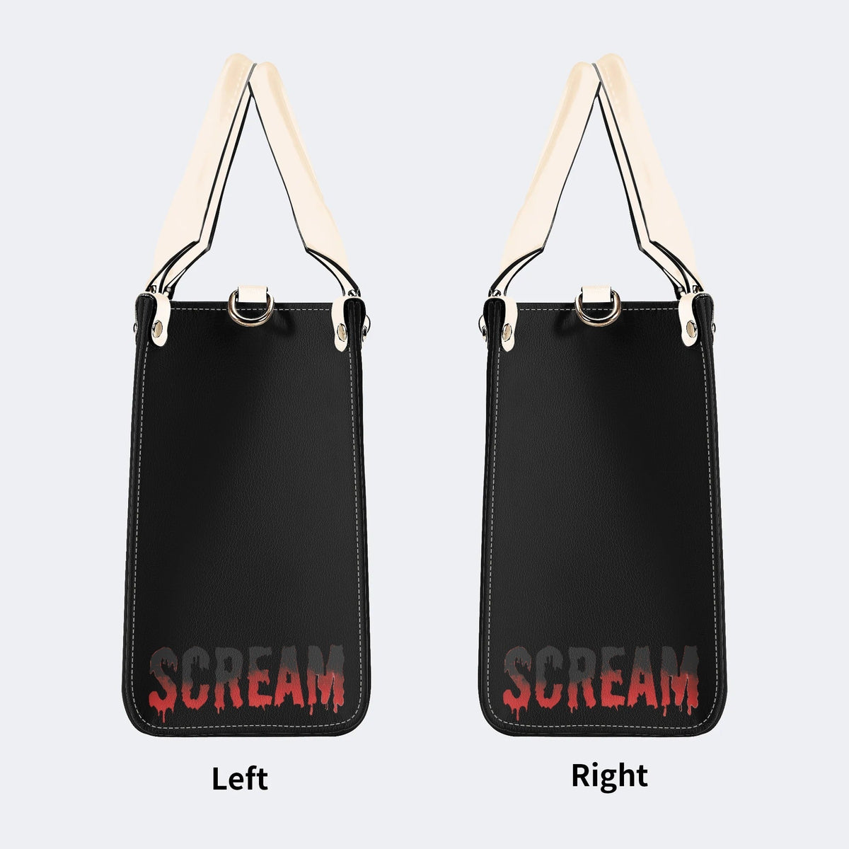 Horror Ghostface Print - Leather Handbag