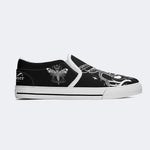 Unisex Death Moth&Skull Print - Slip On Shoes