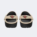 Classic Skull And Moth Print - Slippers/Sandals