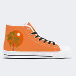 Unisex Skateboarding Cat Print - High Top Canvas