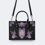 Unisex Devil Art Print - Leather Handbag