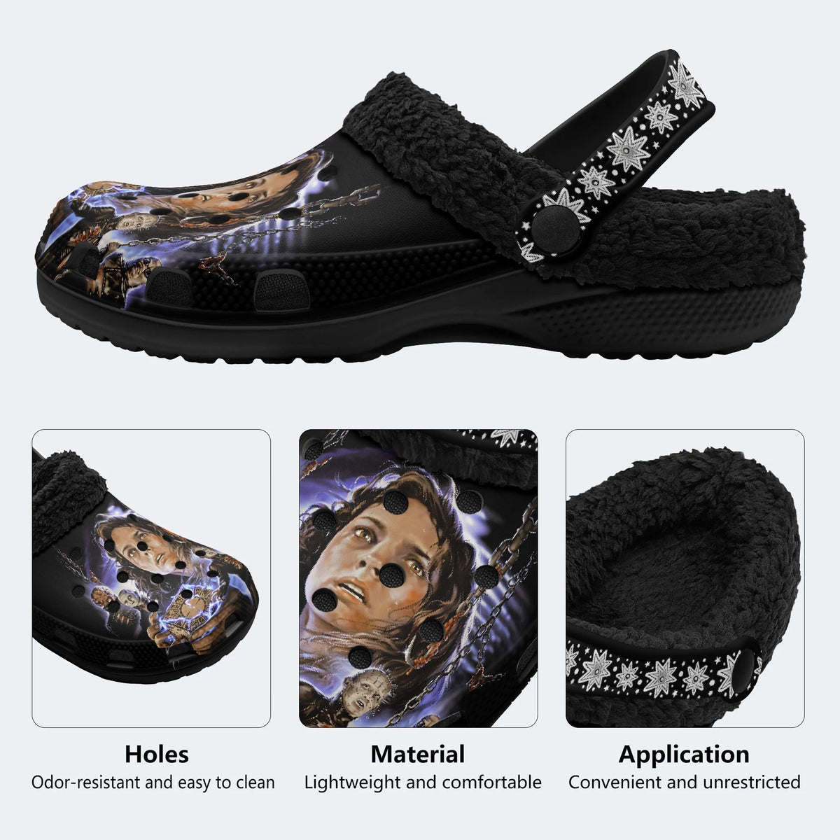 Demons to Some - Fur Lined Slippers/Sandals