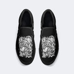 Death Skeleton Print - Slip On Shoes
