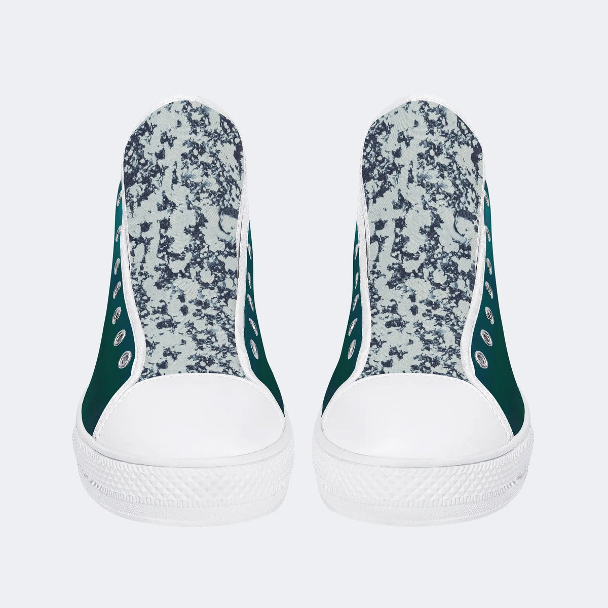 Unisex Fantasy Mushroom World Art Illustration Print - High Top Canvas