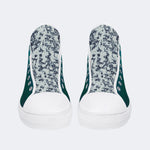 Unisex Fantasy Mushroom World Art Illustration Print - High Top Canvas