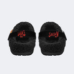 The Monsters Print - Fur Lined Slippers/Sandals