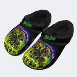 Unisex More Brains Print - Fur Lined Slippers/Sandals
