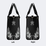 Death Moth Vintage Print - Leather Handbag