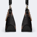 Vintage Tiger And Moth Print - Leather Crossbody Bag