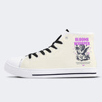 Figure&Wing&Letter Print - High Top Canvas
