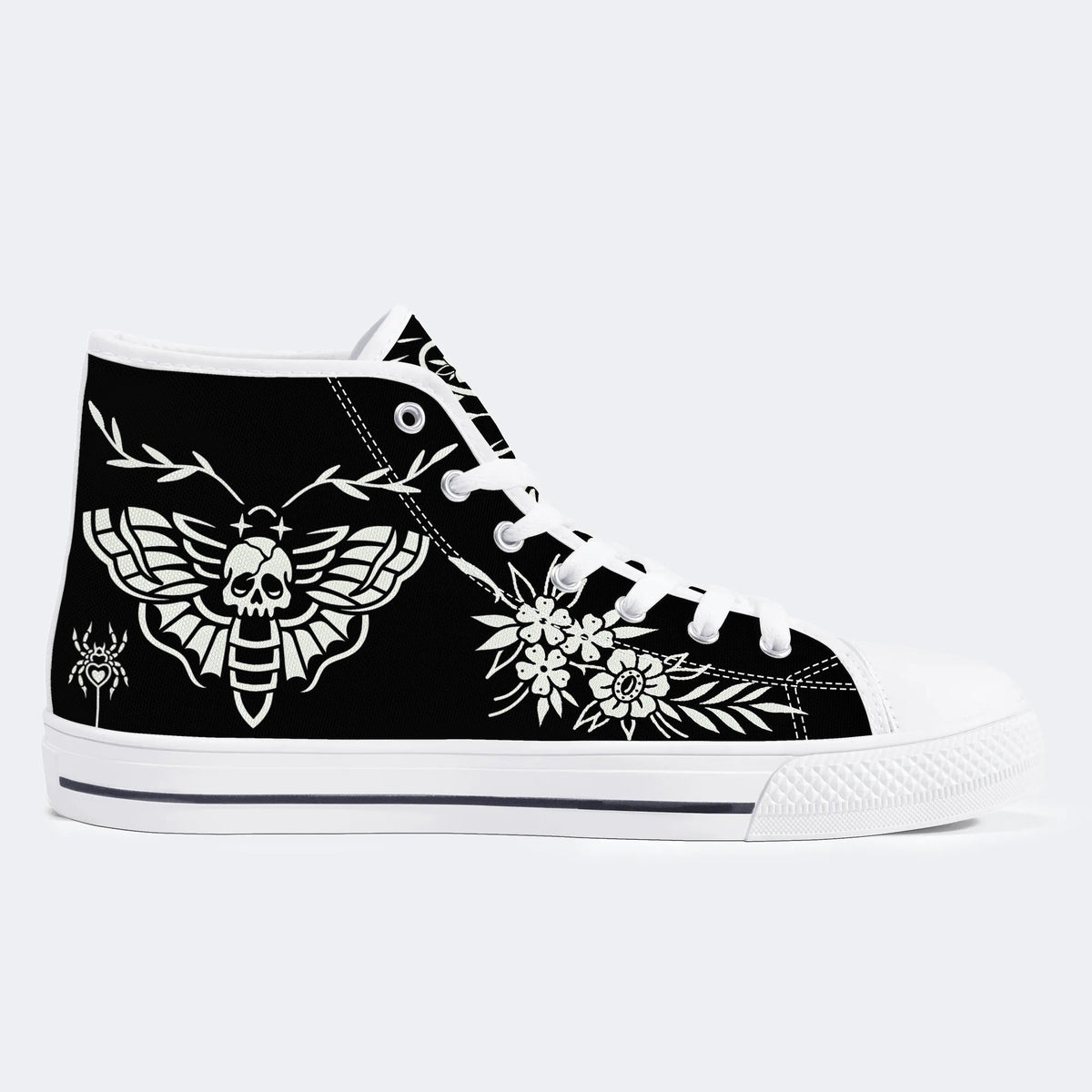 Classic Death Moth Vintage Print - High Top Canvas