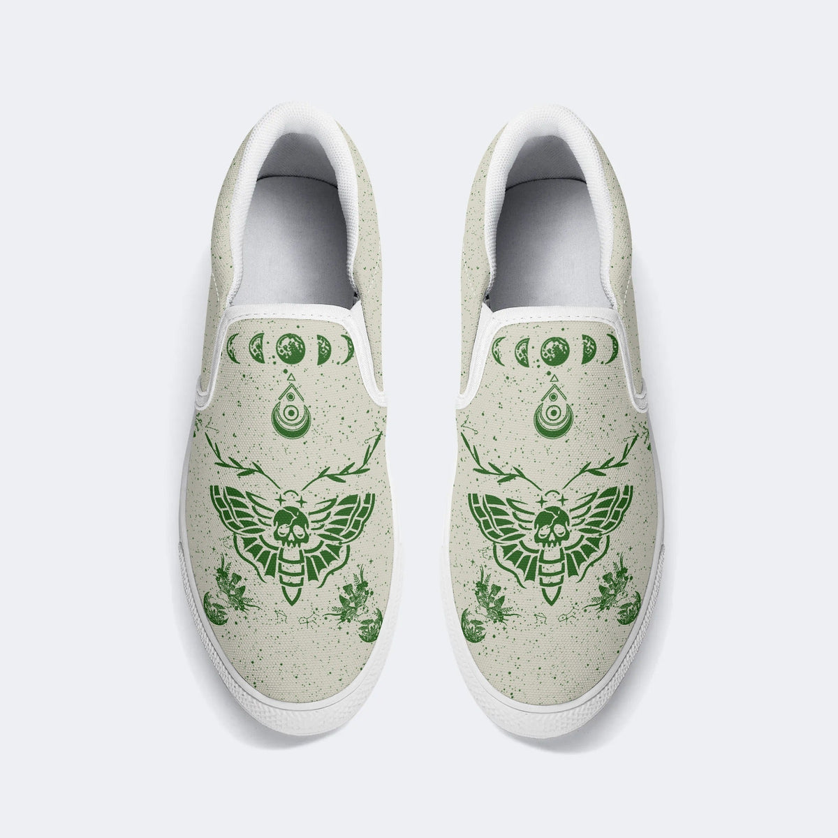 Classic Death Moth Vintage Print - Slip On Shoes