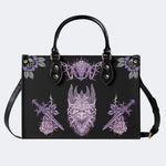 Unisex Devil Art Print - Leather Handbag