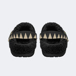 Horror Fangs Ghost Mask - Fur Lined Slippers/Sandals