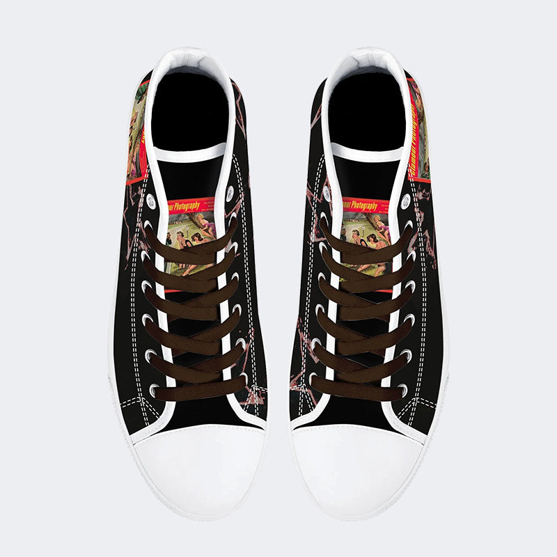 Unisex Girl Hunt Print - High Top Canvas