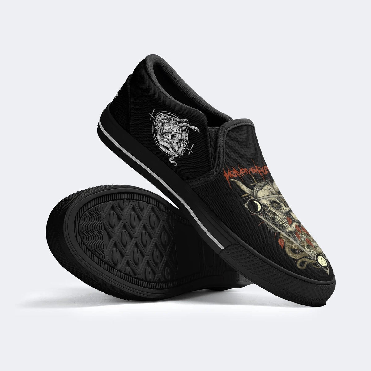 Monster skull Print - Slip On Shoes