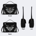 Death Moth Vintage Print - Leather Satchel Bag