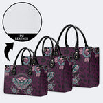 Death Moth Vintage Print - Leather Handbag