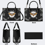 Classic Death Moth Print - Leather Handbag