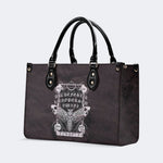 Vintage Death Moth Print - Leather Handbag