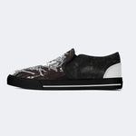 Unisex Horror Goat Skull Print - Slip On Shoes