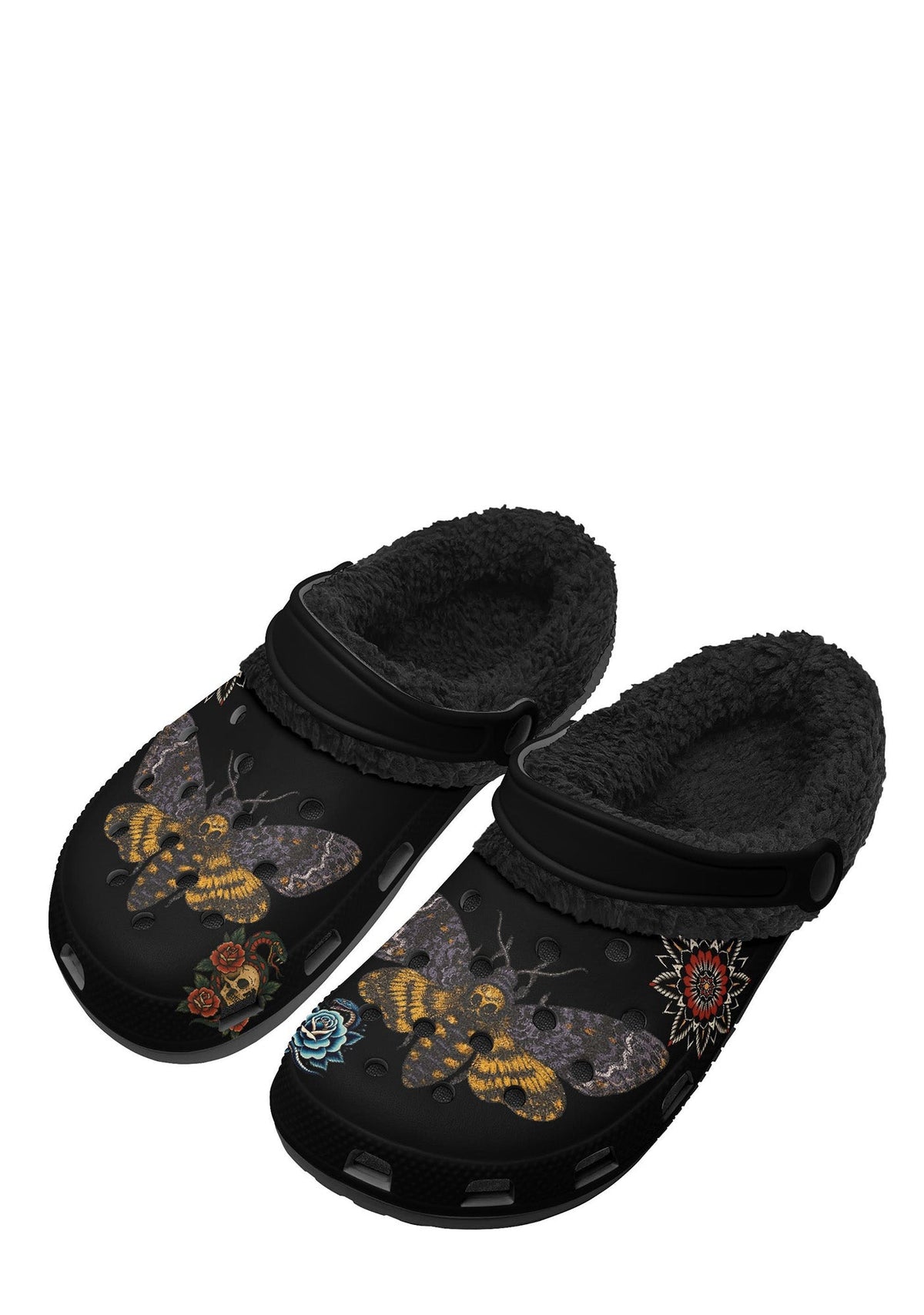 Death Whisper Moth Fuzzy Slippers