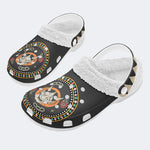 Horror Fangs Ghost Mask - Fur Lined Slippers/Sandals