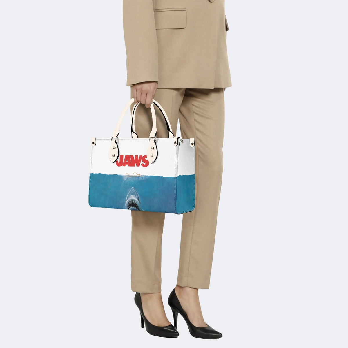 Quint's Shark Fishing Jaws Retro - Leather Handbag