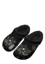 Skull Moth Ritual Fuzzy Slippers
