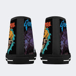Unisex Horror Skull Print - High Top Canvas