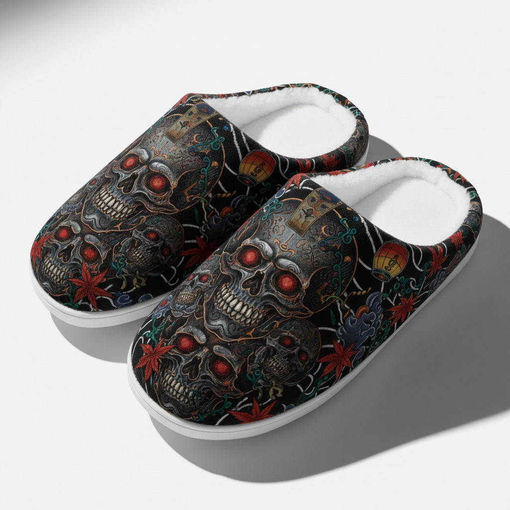 Ukiyo Gaikotsu Fleece-Lined Slippers