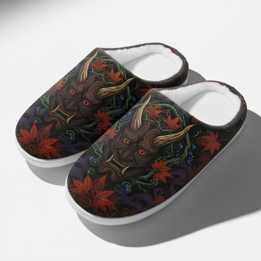 Kaede-bayashi Yasha Fleece-Lined Slippers