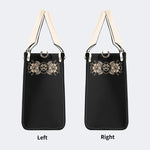 Skeleton Moth Under The Moon - Leather Handbag