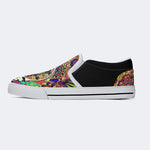 Rock Skull Print - Slip On Shoes