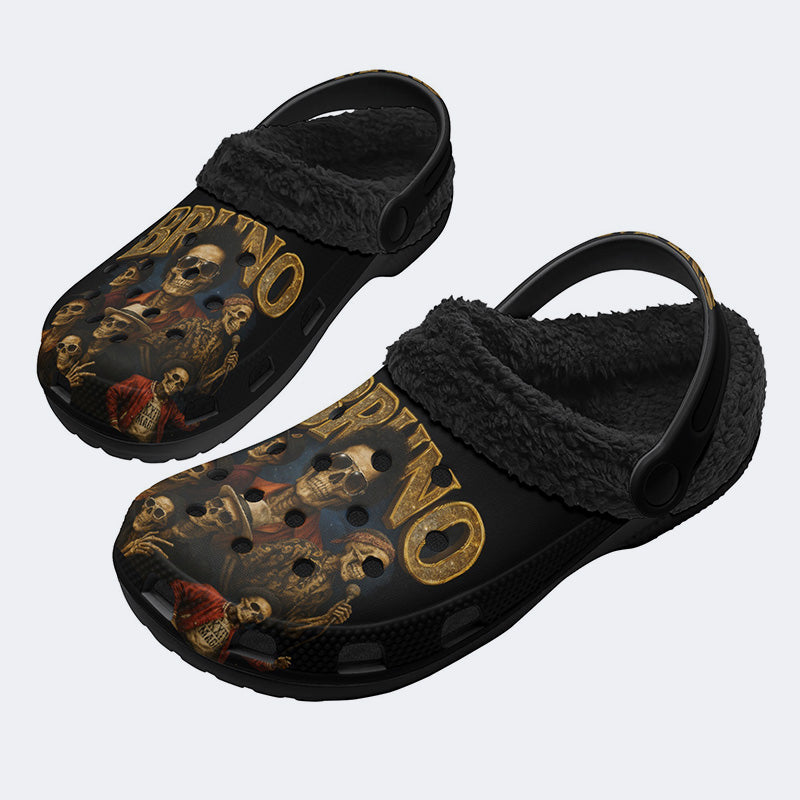 Bruno Mars Print - Fur Lined Slippers/Sandals